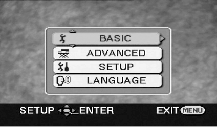 Using the menu screen For each individual menu, please refer to -35-. 1 Press the [MENU] button. 7 Press the joystick to determine the setting.
