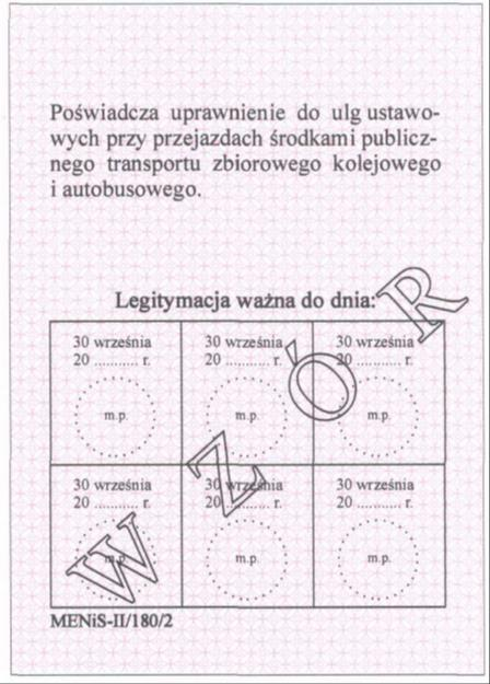 2 Dla uczniów wszystkich typów szkół artystycznych, z wyjątkiem uczniów niepełnosprawnych wzór legitymacji j.