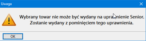 Senior: Pacjent młodszy niż 75 lat.