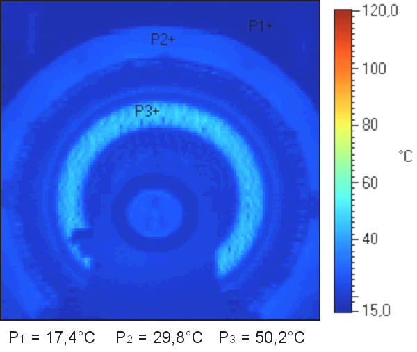 Rys. 13. Termogram po próbie nagrzewania Fig. 13. Thermogram of the warmed-up motor Rys. 14.