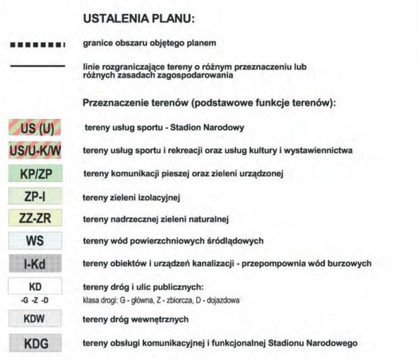 dwujezdniowym, przy czym dopuszcza się jedną jezdnię. Projekt planu dopuszcza zagłębienie jezdni ul. Wybrzeże Szczecińskie i poprowadzenie jej w tunelu w granicach planu.