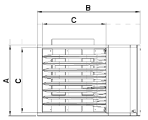 UDSBD - model poziomy z wentylatorem promieniowym WYMIARY MODELU UDSBD (mm ± 2) Model A A1 B C D E F G H J K L M N P Q R 015,020 383 460 700 343 404 935 546 200 191 139 122 86 413 16 98 350 120 025,