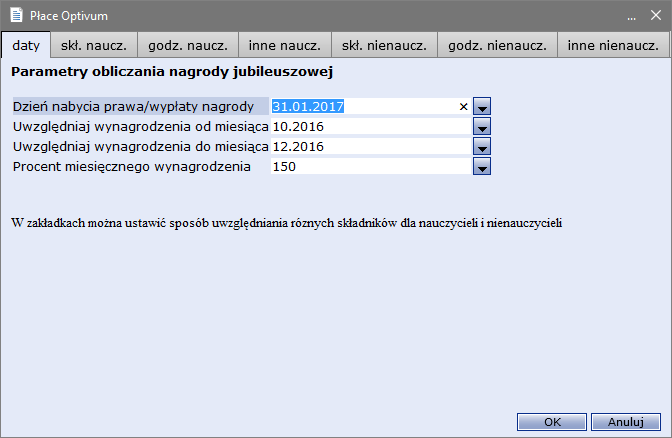 jubileuszową? 3/7 7. Przejdź na kartę skł. nienaucz.