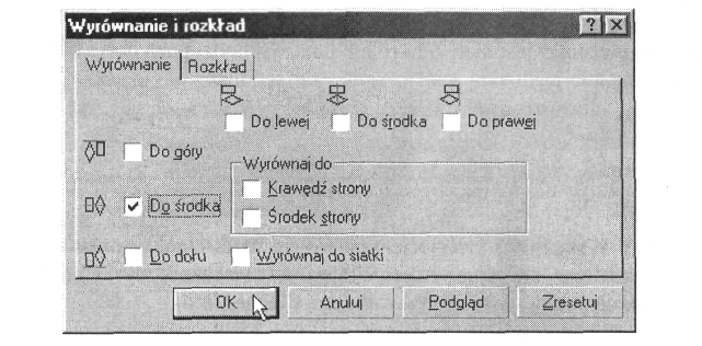 Wybierz Powikszenie i kliknij na ikon Cała strona, aby powróci do widoku całej strony rysunku. Powtórz czynnoci z punktów 9.-14., aby poprawi miejsce styku dolnego kraca linii z okrgiem. 15.