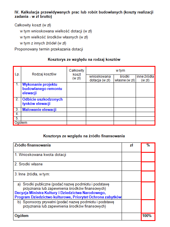 Proponowany termin przekazania dotacji może być wyrażony ogólnie, np.