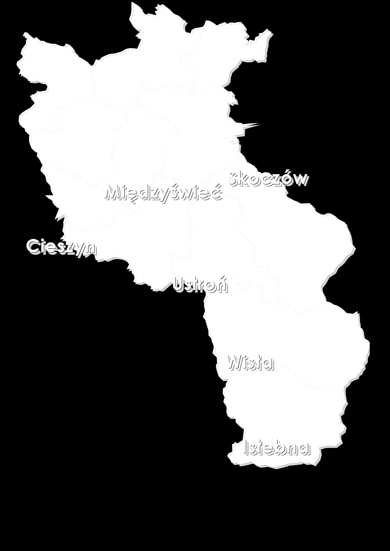 1 I LO Cieszyn 2 II LO Cieszyn 3 ZS Cieszyn 4 ZSB Cieszyn 5 ZST Cieszyn 6 ZSEG Cieszyn 7 ZPSWR Cieszyn 8 ZSPT Międzyświeć 9 ZSTiO Skoczów 10 ZSP Ustroń 11 ZSO Wisła 12 ZSGH Wisła 13 ZSP Istebna