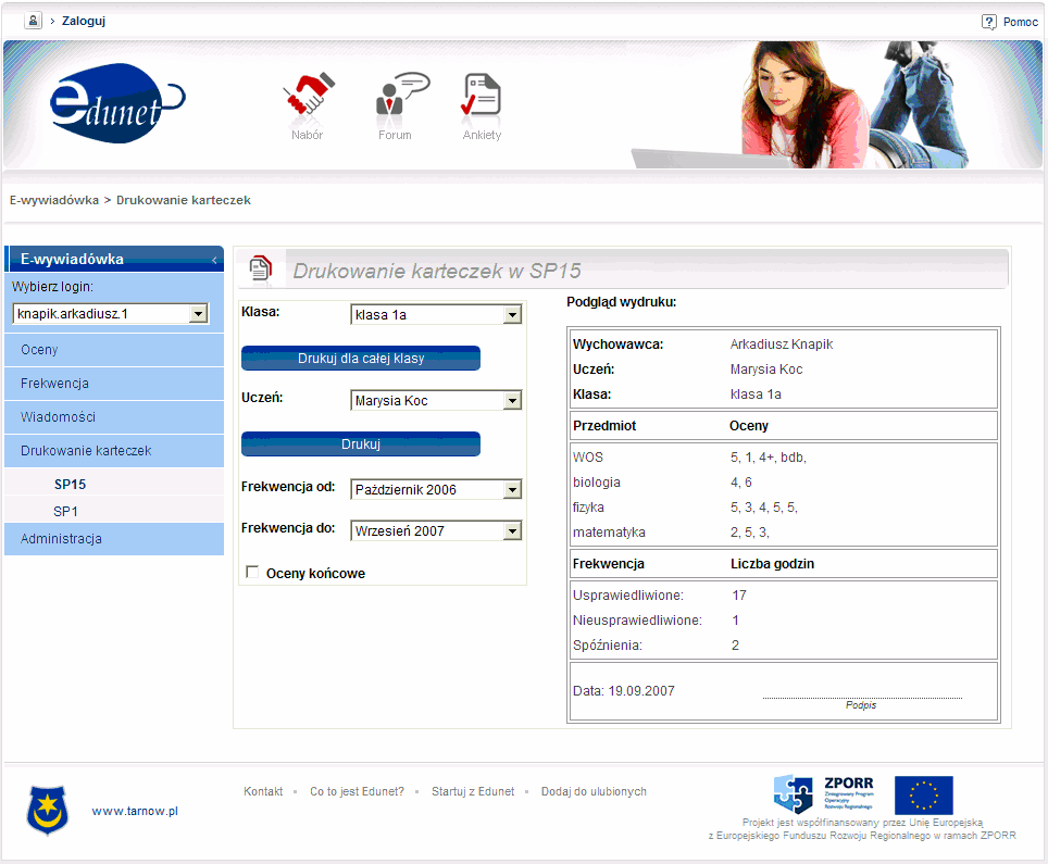 pozwali szkole przekazać przez Internet, zainteresowanemu rodzicowi, informacje o postępach swojego dziecka.