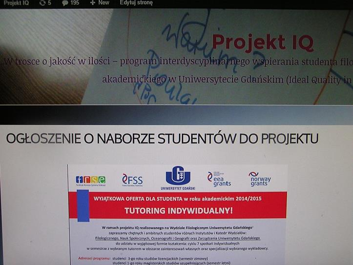 ORGANIZACJA 1) 17 czerwca 2013 termin składania wniosków o grant w konkursie Rozwój Polskich Uczelni w ramach FSS 2) 4 lutego 2014 ogłoszenie wyniku o przyznaniu grantu