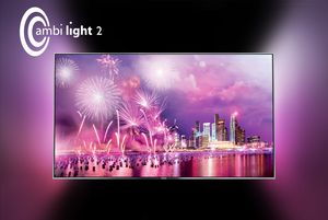 Cechy Dwustronny system Ambilight 200 Hz Perfect Motion Rate W Twoim domu panuje przytulna atmosfera, zatem wybierz telewizor, który także tworzy ciepły i miły nastrój.