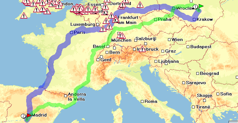 Na ogólnym planie można zorientować się jak przebiegać mogą alternatywne drogi. Źródło: http://www.pspdgdynia.pl/druki/map.