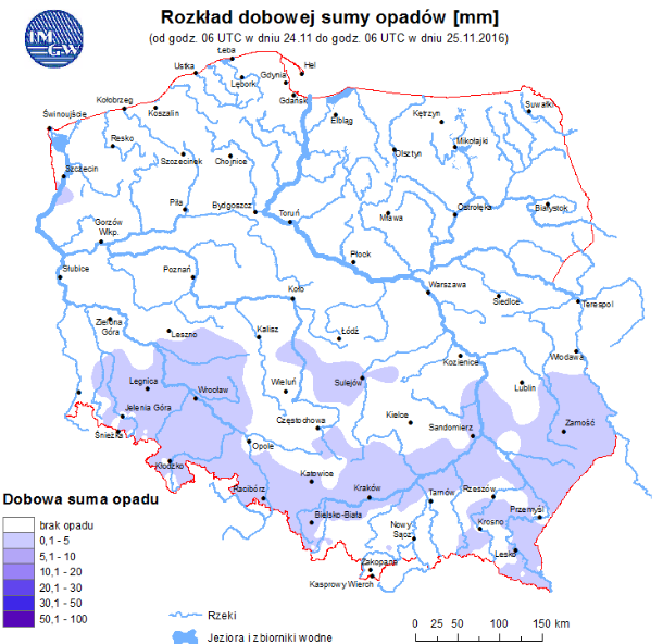 na głównych rzekach Polski