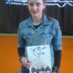 wzięła udział w X Rejonowym Konkursie Piosenki Obcojęzycznej w Zawidzu.