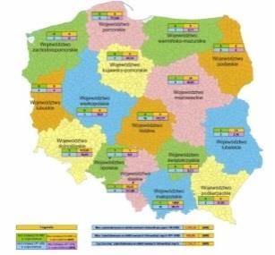 sprzedaży, sprzedaż w regionach Polski, sprzedaż w