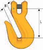 Hak chwytny OG EN 1677-1 klasa 8 Nie moze być stosowane z Berglokiem. Nie powoduje ograniczenia udźwigu. la łańcucha B E F Z100811 OG-7/8-8 7, 8 65 10 16 10 0.3 Z910 OG-10-8 3. 10 85 1 0 1 0.