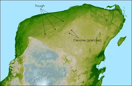 Ślad krawędzi krateru Chicxulub