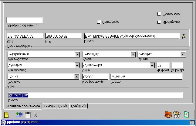 Rejestr Miejsc Lokalizacji Rejestr miejsc lokalizacji przechowuje wszystkie informacje o dowolnej liczbie lokalizacji ND*GHJR]NRQWUDKHQWyZ Karta lokalizacji =DNáDGND,QIRUPDFMH3RGVWDZRZH