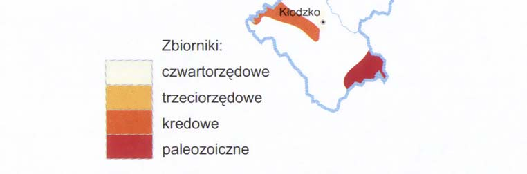 Zasoby wód podziemnych województwa dolnośląskiego są zróżnicowane w zależności od budowy geologicznej.