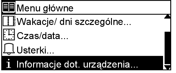 Możliwości odczytu Kontrola temperatur i stanów roboczych (ciąg dalszy) Informacje dot.