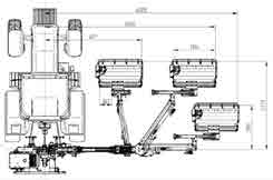 ZALETY RAMIENIA WYSIĘGNIKOWEGO KWT 651 E / EP Układ hydrauliczny zbiornik oleju, pompa i silnik zasilający, chłodnica, filtry oleju ze wskaźnikiem zabrudzenia Ramię wysięgnikowe z możliwością