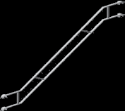 5. Wykaz elementów składowych rusztowań stojakowych ROTAX Nazwa elementu Indeks Masa [kg] Rygiel poprzeczny 0,73 m e285379 3,0 Rygiel poprzeczny 1,09 m e285319 6,0 Poręcz zewnętrzna schodów 2,0x2,57
