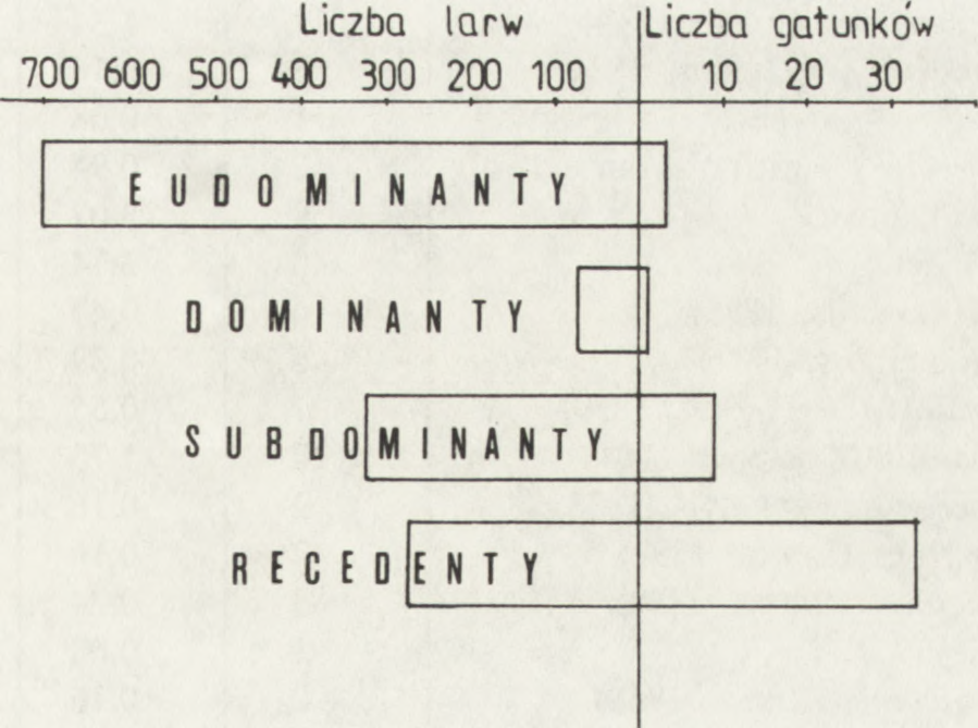 Liczba larw 700 600 500 <t00 300 20