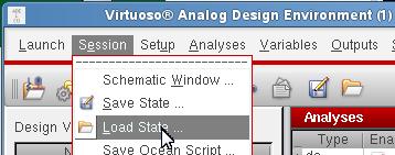 Uruchom środowisko Virtuoso Analog Design Environment (ADE L).