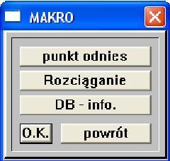 1.4.3. z górnego menu tekstowego wybieramy panel Makro L a z niego polecenie Wycinanie L 1.4.4. z bocznego menu ikonowego wybieramy opcję - Wybieranie elementów ekranu, spowoduje to wybranie elementów składających się na element biblioteczny.