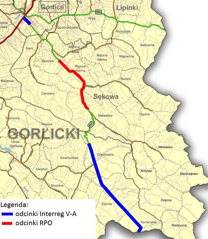Modernizacja połączenia drogowego Prešov Bardejov Gorlice Wartość projektu Strony Polskiej: 3 519 049,29
