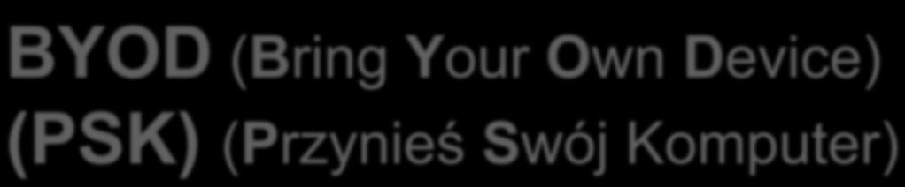 BYOD (Bring Your Own Device) (PSK) (Przynieś Swój Komputer) Fot.