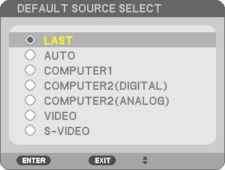 Każde naciśnięcie przycisku SOURCE będzie powodowało zmianę źródła sygnału w następującej sekwencji: COMPUTER1, COMPUTER2(DIGITAL/ANALOG), VIDEO, S-VIDEO.