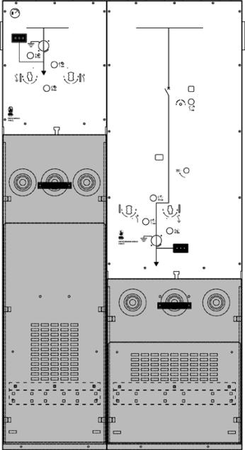 overall dimensions with external reinforced bars (*)