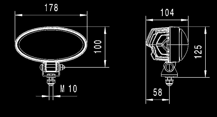 REFLEKTORY ROBOCZE 5 Oval 90 LED Gen.