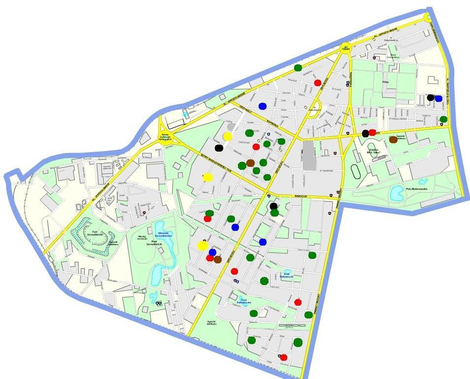 w dzielnicy Ochota w roku szkolnym 2015/2016 1. Jednostki systemu oświaty nadzorowane przez dzielnicę podsumowanie Mapa placówek oświatowych na Ochocie stan 30 czerwca 2016 r.