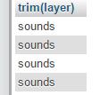 Zapytanie SELECT - lista kolumn. Przykład 8. - funkcja tekstowa: TRIM TRIM usuwa zbędne spacje przed/po tekście.