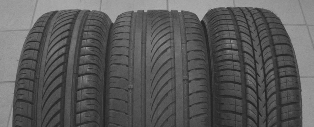 S. Taryma, R. Woźniak 4 Rys. 2. Opony poddane badaniom (od lewej): NK-03, KH-09 i KH-06. Fig. 2. Test tyres (from the left side): NK-03, KH-09 and KH-06. 4. Warunki badań Obciążenie promieniowe badanych opon wynosiło 80% maksymalnego obciążenia (zgodnie z normą ISO [4]).