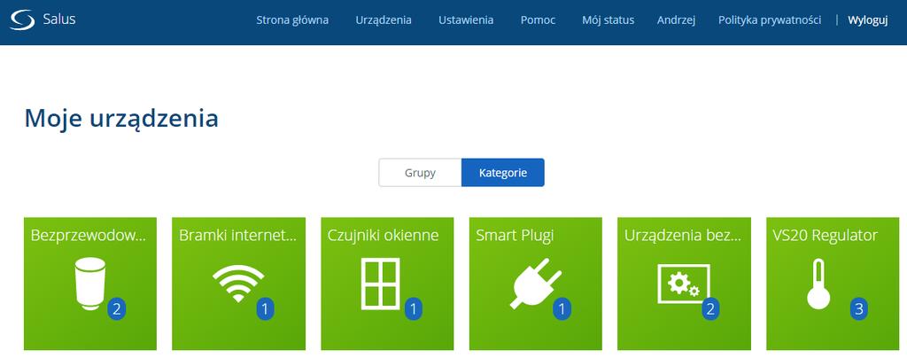 zainstalowanych komponentów w aplikacji