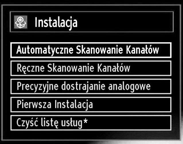 Uwaga: Można nacisnąć przycisk MENU, aby anulować. Po zapisaniu wszystkich dostępnych stacji, ich lista zostanie wyświetlona na ekranie.