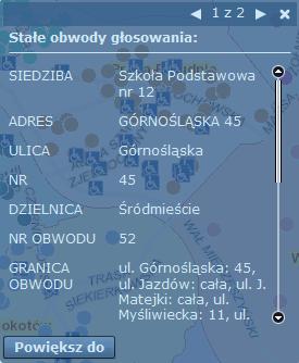 sąsiedztwie danego obiektu, tzw. pop-up. Identyfikacji podlegają obiekty tylko z widocznych warstw.