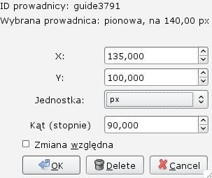 Flaga UE Dodajemy prowadnicę na środku flagi w pionie - przeciągamy myszką poczynając od linijki z lewej