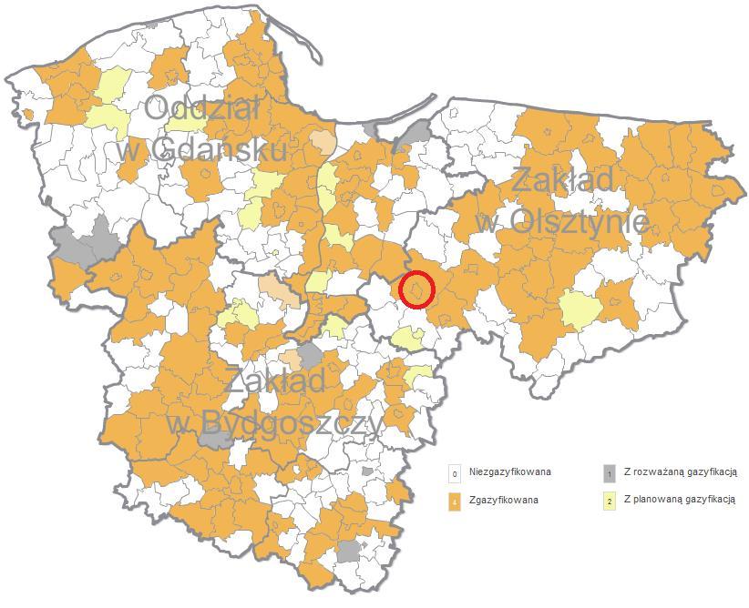 Zmiana liczby czynnych przyłączy do sieci gazowej na terenie miasta w latach 2010-2015 [szt.