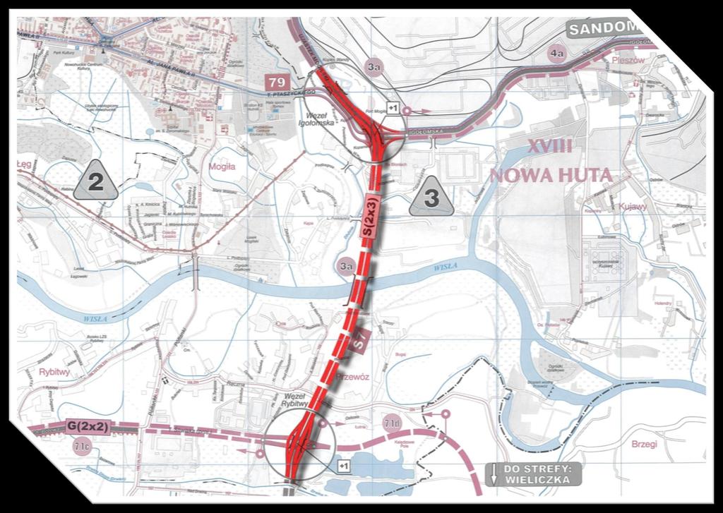 Węzeł Igołomska Długość : 4,47 km Data podpisania umowy z wykonawcą : 22.07.2014 r.