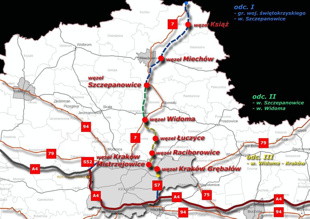 Widoma Długość : 14,0 km Koszt inwestycji : 498 696 000 zł Podpisanie umowy na opracowanie KP : 2015-10-05 Przetarg