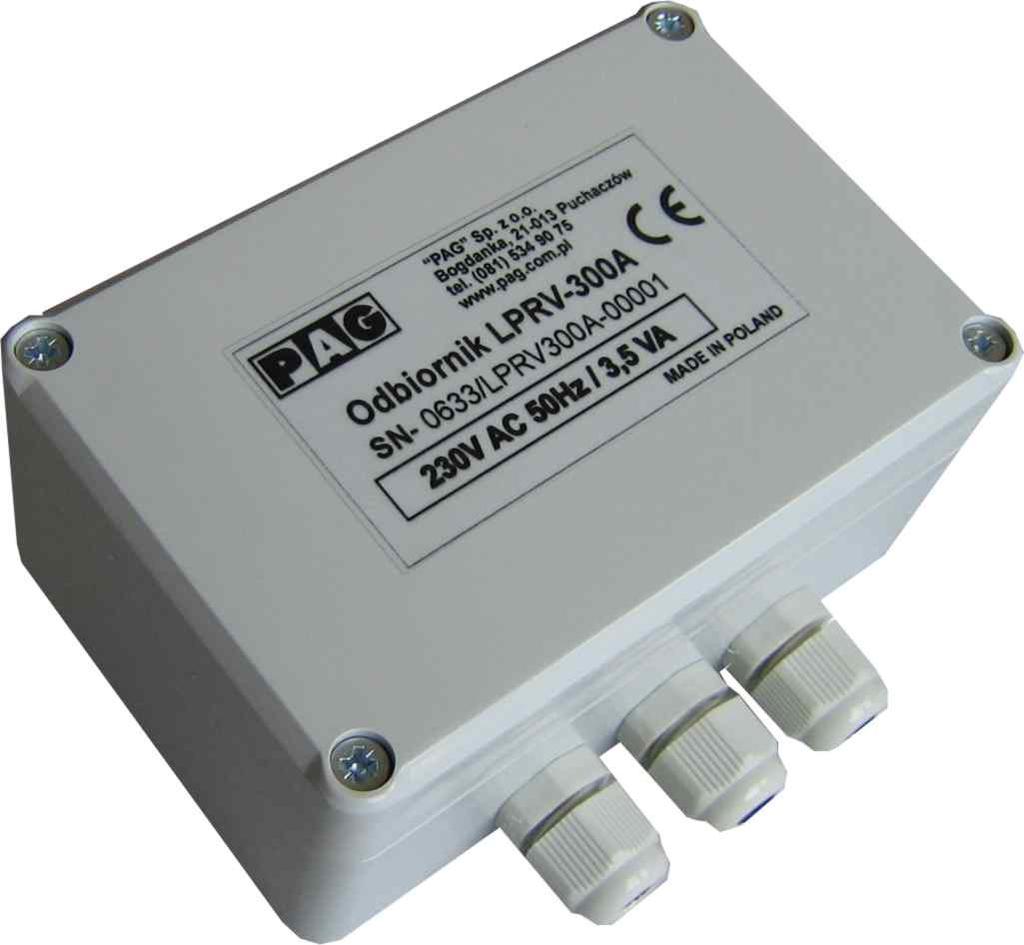 LPRV-300A Odbiornik w obudowie o klasie szczelności IP65 - zasilanie 230V ~50Hz Element systemu transmisji sygnału video z wykorzystaniem parowych kabli