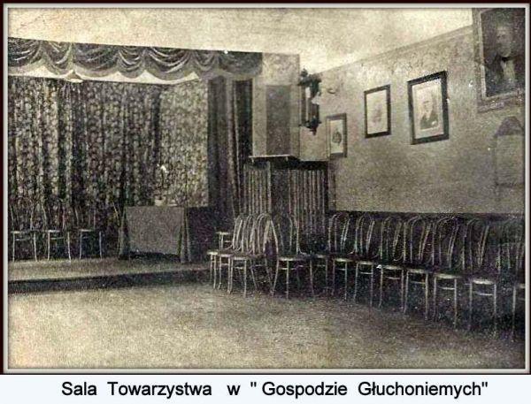 Skromny lokal Towarzystwa udzielał gościny powstałemu w 1922 r. Warszawskiemu Klubowi Sportowemu Głuchoniemych, który w 1927 r. zdobył mistrzostwo w piłce nożnej. W 1923 r.