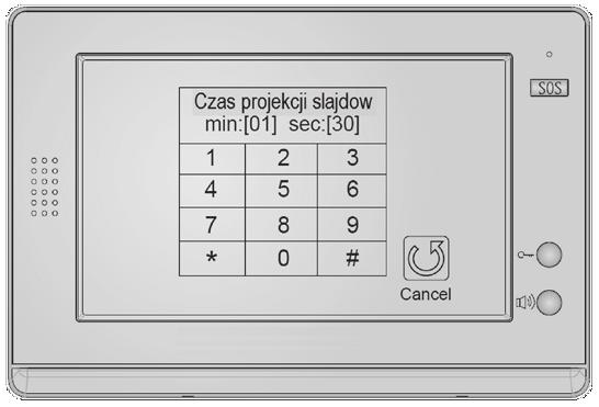 Rys.24. Ustawienie czasu odtwarzania slajdów. 7. PODŁĄCZENIE DO ZESTAWU DODATKOWYCH URZĄDZEŃ Istnieje możliwość podłączenia do monitora VDA-11A5 różnych typowych urządzeń, jak np.