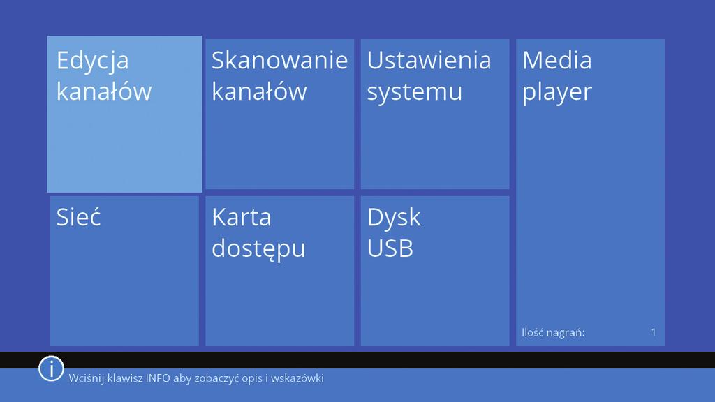 Menu Przeczytaj ten rozdział, aby dowiedzieć się jak korzystać z menu odbiornika, oraz jak dopasować odbiornik do własnych potrzeb. 4.