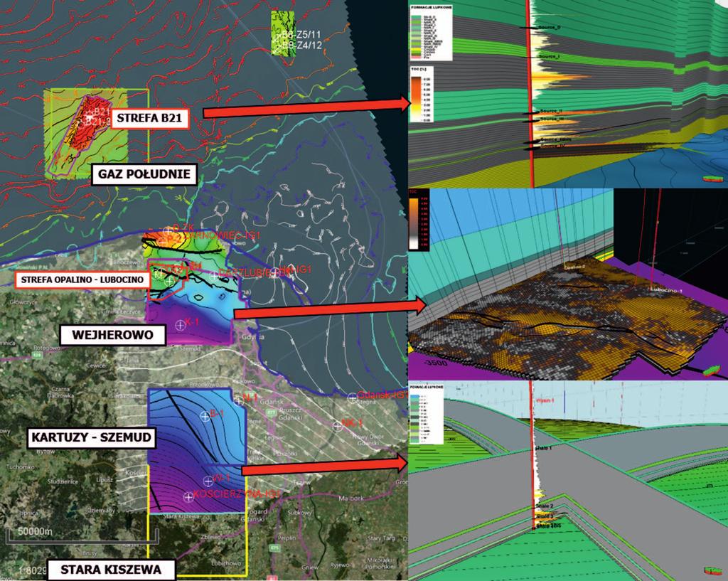 artykuły ne są skutki procesów geologicznych i naftowych w postaci: ilości węglowodorów wygenerowanych, HC, które uległy ekspulsji lub retencji w poziomach macierzystych lub wskutek migracji zostały