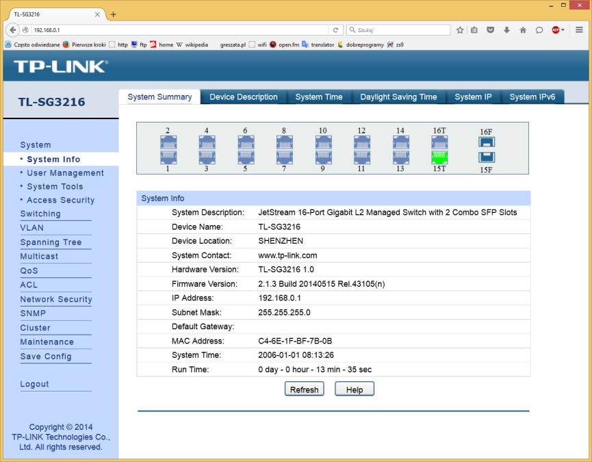 Zadanie 9: Przeprowadź konfigurację przełącznika zarządzanego w serwisie internetowym http://www.tplink.com.pl/emulators.html.