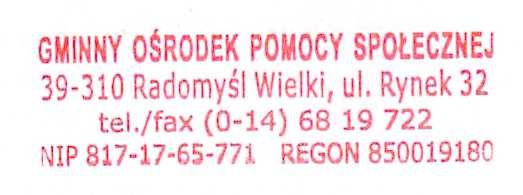 ... pieczęć Składającego zapytanie ofertowe ZAPYTANIE OFERTOWE Radomyśl Wielki, 25 maja 2011 r. W związku z realizacją projektu systemowego pn.