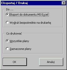 Eksport i wydruk danych Moduł Forte Rozliczenia Międzyokresowe Kosztów umożliwia eksport zawartych w nim danych do programu MS Excel w